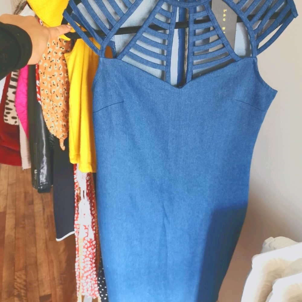 Lac Bleu Jean Dress in Small